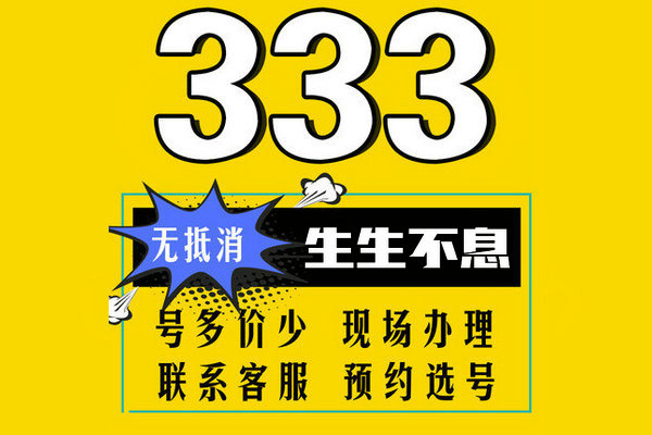 郓城尾号3333吉祥号